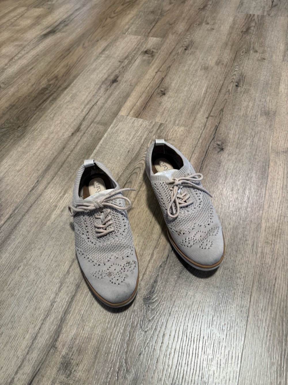 Euro Soft by Sofft Knit Lace-Up Shoes in Nude